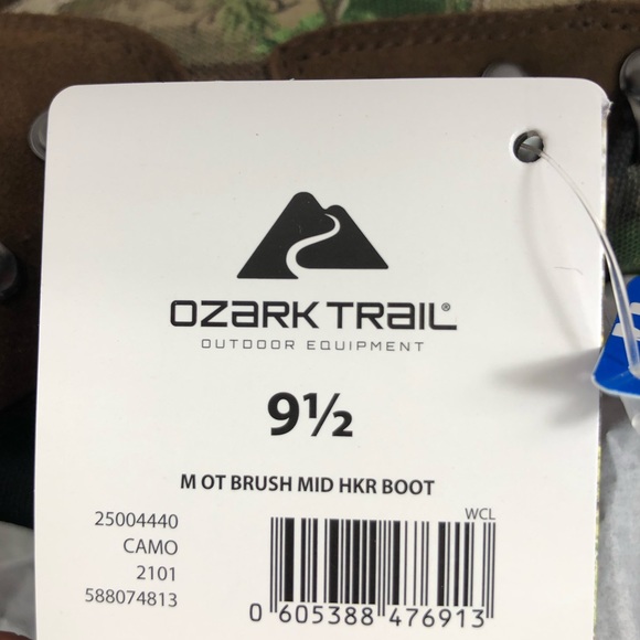 NWT Ozark Trail Men’s Brush Ankle High Waterproof Camo Mid Hiking Boots - Picture 16 of 16